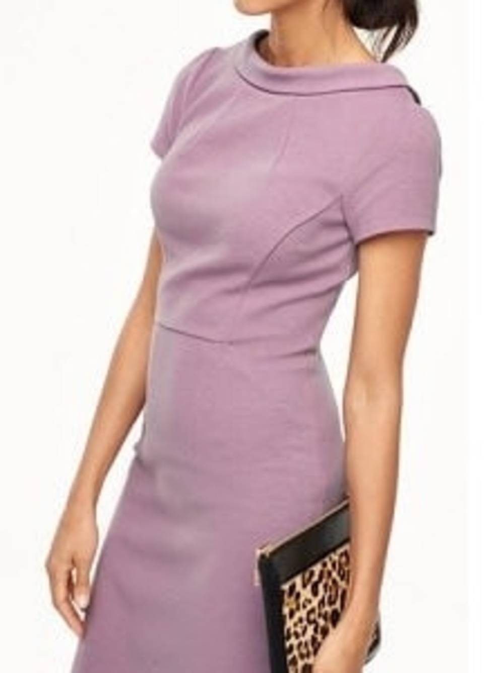 Boden Lilac Ottoman Betty Sheath Ribbed Dress